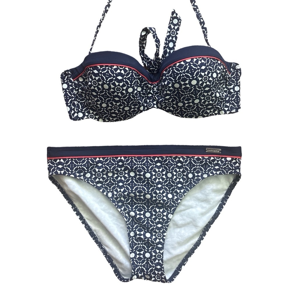 Lascana for Venus  Navy and White Balconette Bikini - 6/M